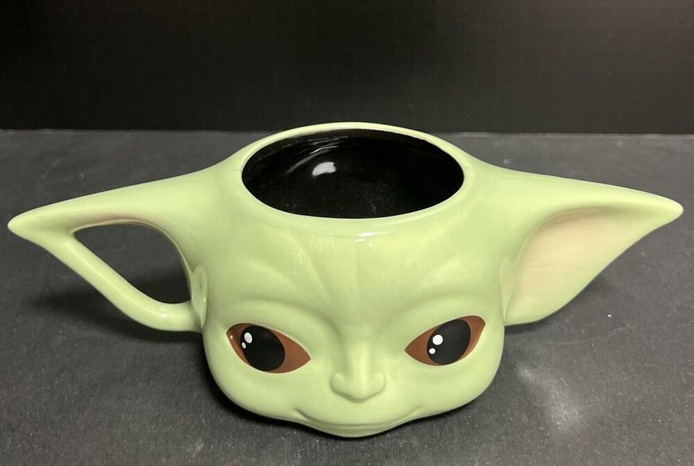 Baby Yoda 3D Face Big Ears Mug Cup Disney Star Wars Mandalorian Child Grogu